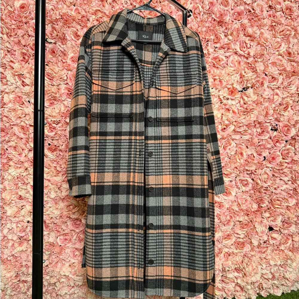 Rails Melina Plaid Wool Blend Coat - Size S
